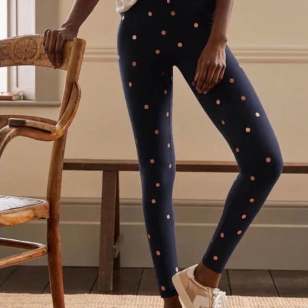 NWT Boden High Rise Jersey Navy Leggings - Picture 4 of 9